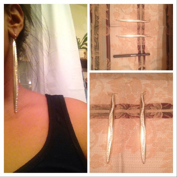 Long dangles earrings Gold&diamond