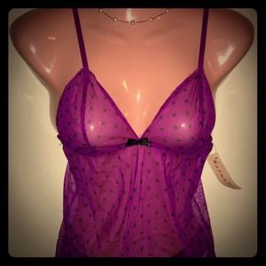 NWT Mesh Cami Set Berry Sz Large