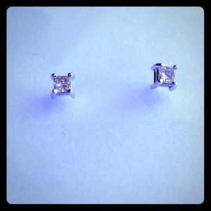 Diamond earrings (real!) SOLD!