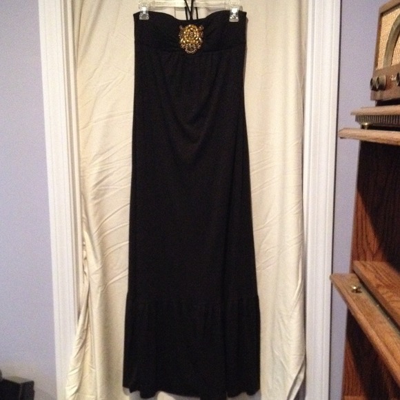 🔴sold in bundle🔴 Black maxi dress with beading
