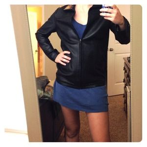 Black soft leather jacket