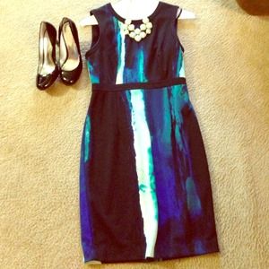 Gorgeous Calvin Klein Water Color Dress