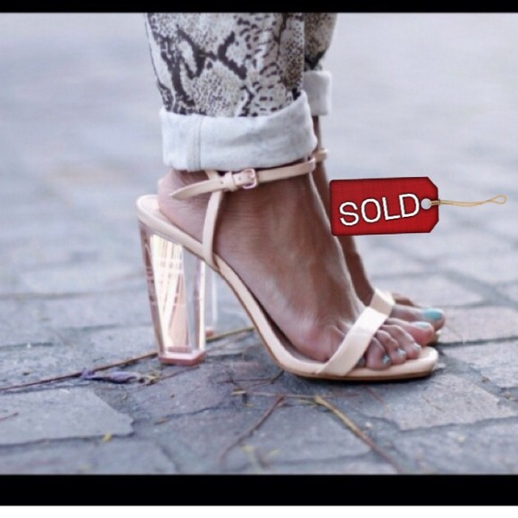 zara lucite heels