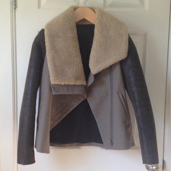 Helmut Lang weathered Shearling Coat