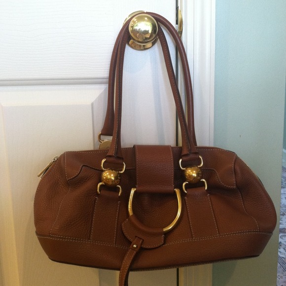 Rich milk chocolate leather Dolce&Gabbana purse