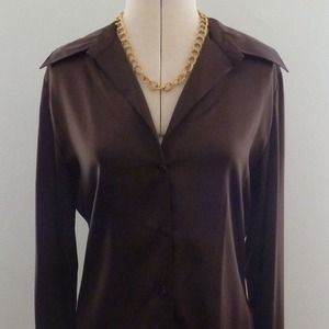 Brown Silk Blouse