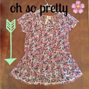 Floral peplum top