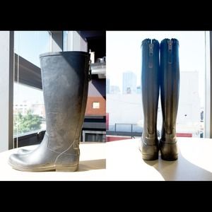 Zipper rain boots