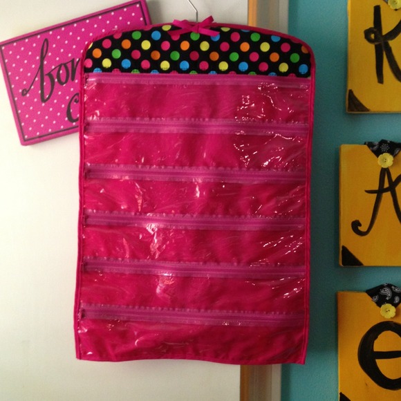 Fold up jewelry suitcase, 12 zippers in total