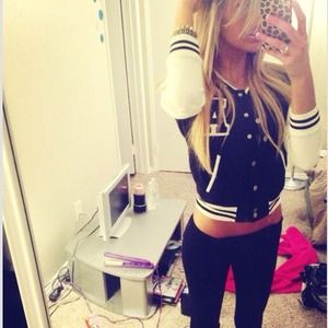 Varsity jacket vest