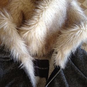 Victoria's Secret supermodel fur hoodie.
