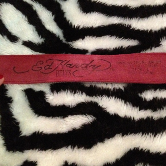 Pink authentic Ed Hardy belt main image 4