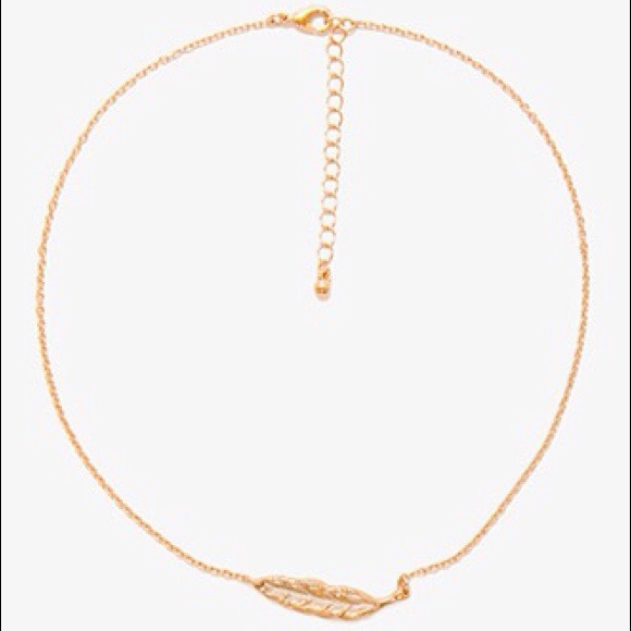 SOLD Forever 21 Feather Charm Necklace