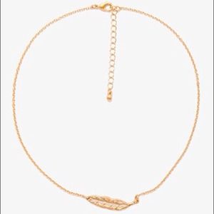 SOLD Forever 21 Feather Charm Necklace