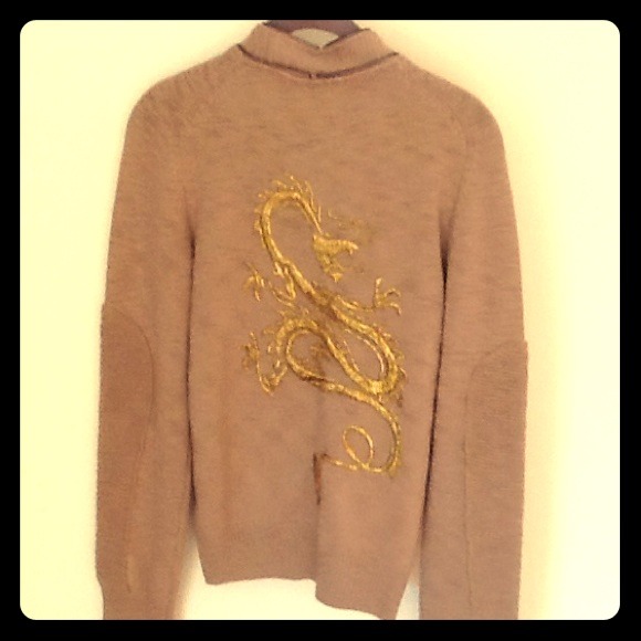 Gorgeous ISLI beige double zip up sweater!!