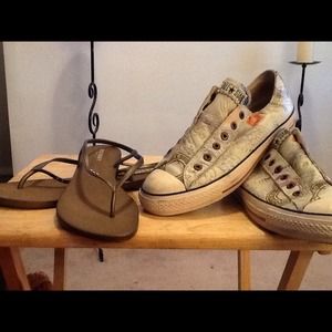 Leather Converse  and Old Navy Sandal Bundle!