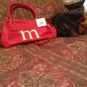 Red Leather Initial Bag-Price Reduced! 😃