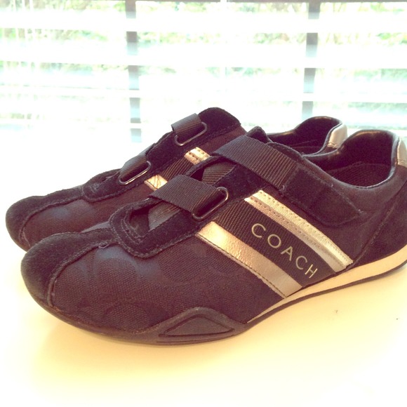 COACH black tennis shoes - Picture 1 of 4