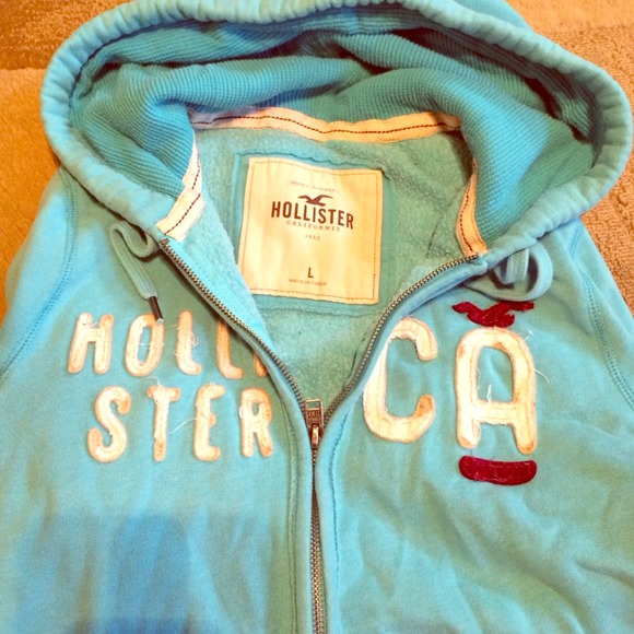 Light blue Hollister hoodie