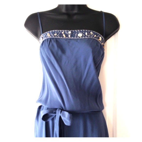 BCBG blue dress with beading!