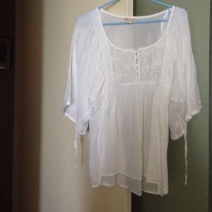 White peasant top