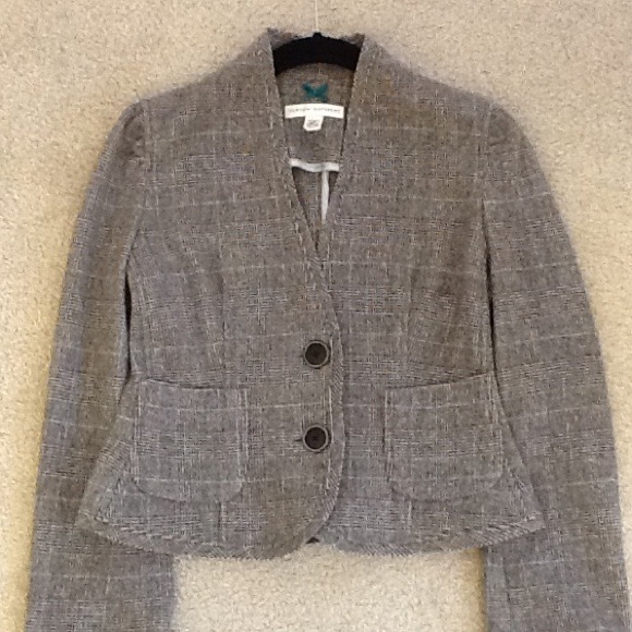 Banana republic plaid wool slim jacket