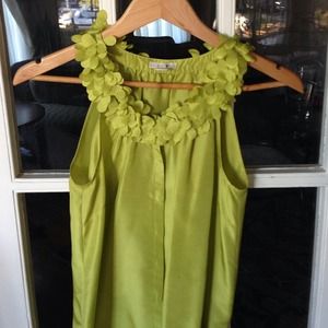 J. Crew green and coral blouse bundle