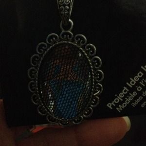 Sterling silver  mirror pendant