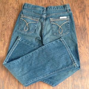 CK Flared Faded Blue Jeans 99% Cotton 1% Spandex