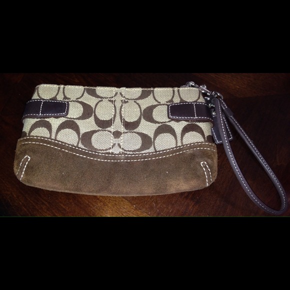 Coach Brown Wristlet - Picture 2 of 3