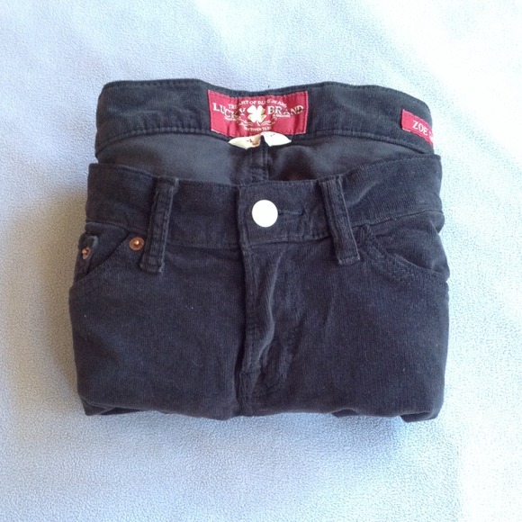 Lucky Brand Black Corduroy Skinny Pants