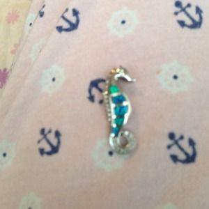 Sterling silver pendent with real diamonds +opal.