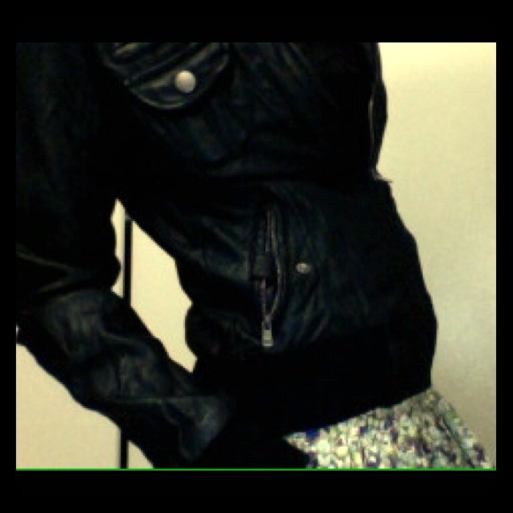 Black leather BSK jacket