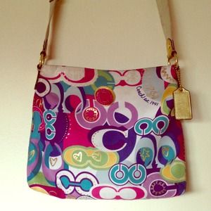 Coach 19454 Poppy Signature Multicolored Purse