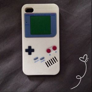 White Gameboy iphone 4/4s case
