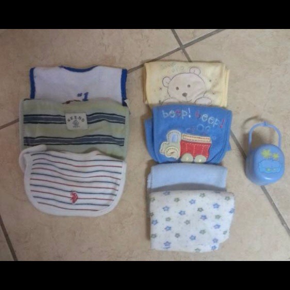 **SOLD ON Ebay**3PCs Baby Boys Bibs, Burps