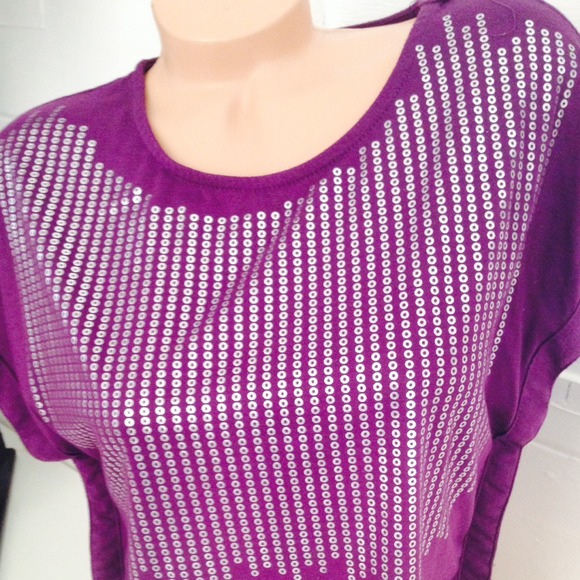 Purple sequin top - Picture 1 of 2