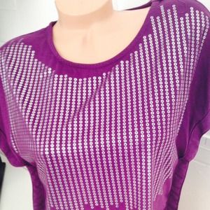 Purple sequin top