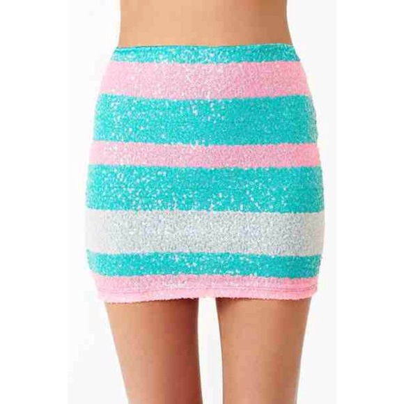 ☆💜HOST PICK💜☆ ♡ Ⓒⓐⓝⓓⓨ Stripe Sequin Skirt ♡ - Picture 2 of 4