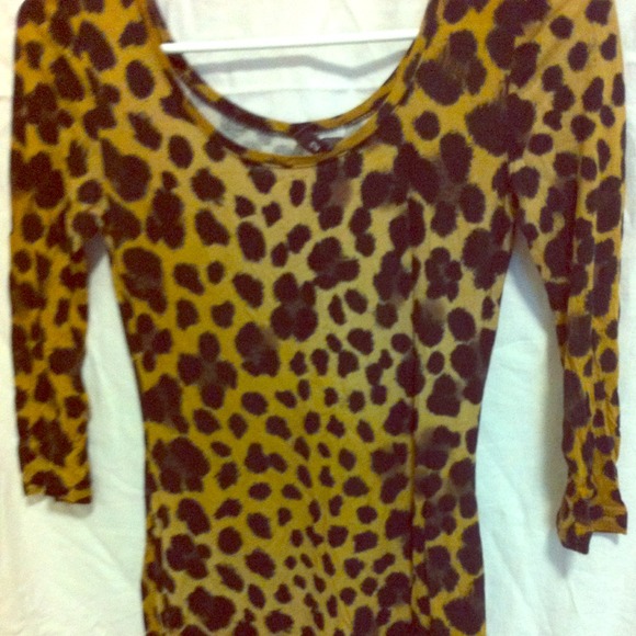 Leopard Print Knit Dres