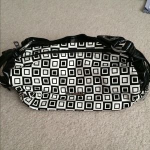 Black and white handbag