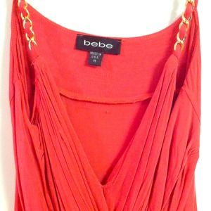Sexy Bebe Top - Burnt Rose and Gold chain