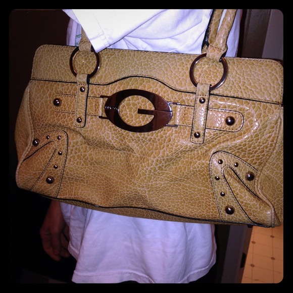 Tan leather guess bag