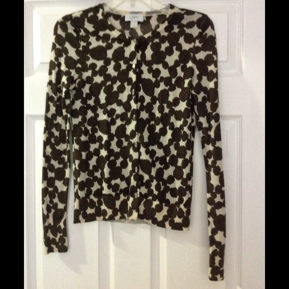 LOFT brown & beige Cardigan