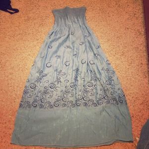 Strapless maxi dress