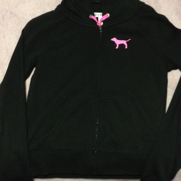 Victoria's Secret black zip-up hoodie