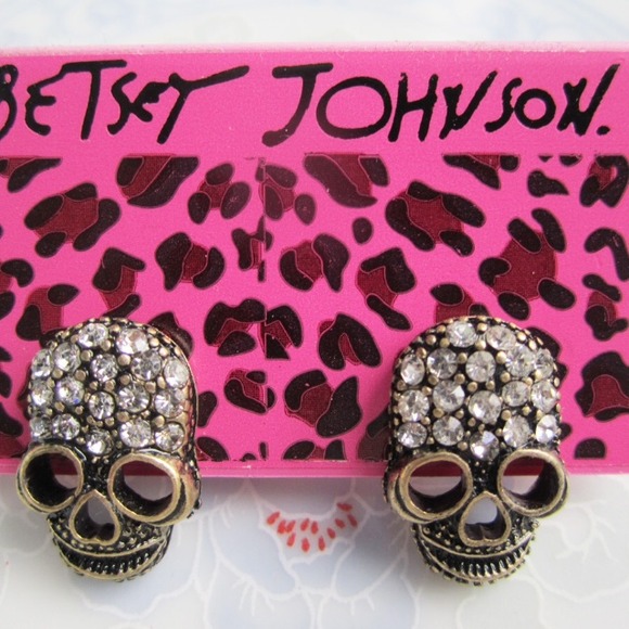 Betsey Johnson  Jewelry - Betsey Johnson skull earrings BOGO FREE