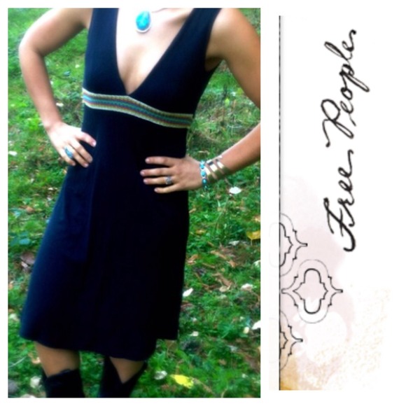 Free People black cotton dress