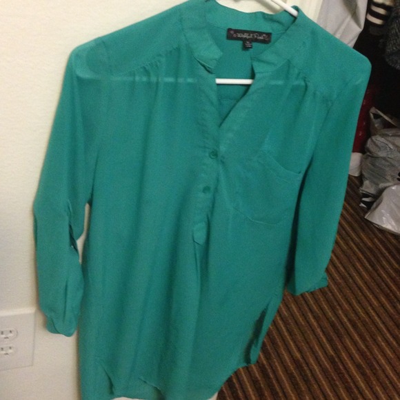 Teal blouse
