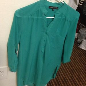 Teal blouse